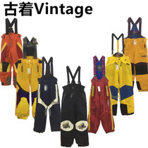  vintage vintage ski suit thunderbolt contrast color matching tooling retro windproof waterproof cotton pants tip goods 360
