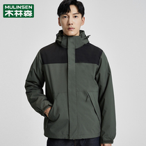Mullinson 1990 charge men and women American version outdoor three-in-one detachable autumn winter plus velvet men waterproof jacket
