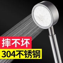 304 stainless steel shower nozzle pressurized Bath flower sun shower shower shower g g single head set pressurized bath shower head