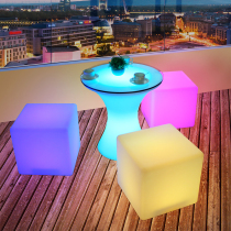 led luminous bar tables and chairs clear Bar nightclub scattered outdoor balcony event exhibition party cocktail table
