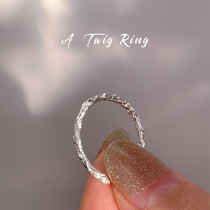 925 sterling silver personality opening ring female index finger ring simple cold wind niche design ins tide Fashion Net Red