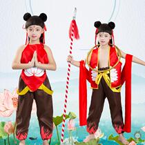 Nezha came to the world with the same Gankun circle performance clothing toys headdress props bellyband mixed with sky silk eyebrows and red tassel guns