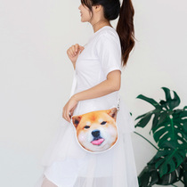 DIY cross bag custom dog cat canvas shoulder bag custom logo cartoon star big head shaped phone bag