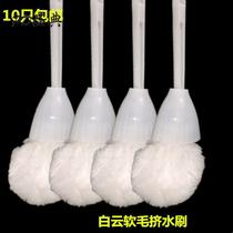  Long-handled toilet brush Bathtub brush Soft wool cotton squeeze water brush Hotel hotel dedicated toilet cleaning bathroom without dead ends