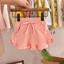 Baby shorts 2022 new girl summer clothes loose open gear net red children slim fit foreign wearing baby pants