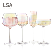 Clearance fine blemish British LSA Rainbow goblet Red wine glass Wine glass Gradient Champagne glass Water glass vase