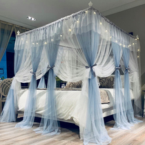 The new red double gong zhu feng mosquito net home 1 5 m 1 8 m2 2 bed encryption thickened stent pattern account Continental