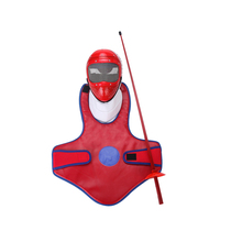 Fencing equipment childrens training plastic set helmet vest induction sword send screwdriver set to send whole sword bag
