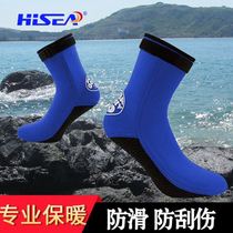 3MM DIVING SOCKS GLOVES SUIT MEN AND WOMEN CHILDREN WATERPROOF AND COLD WINTER SWIMMING WARM NON-SLIP ANTI-SCRAPING WATERPROOF MOTHER SOCKS 5
