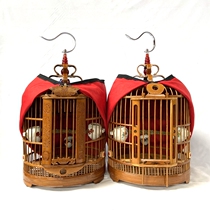Old bamboo material thrush bird cage Guizhou Kaili starlings bird cage Yunguichuan bamboo bird cage hollow full accessories