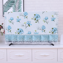 TV set dust cover European fabric wall-mounted 505565 inch household LCD TV curtain gray cover cloth