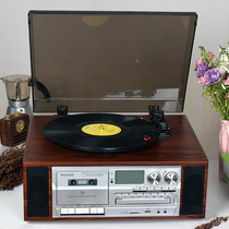 LP vinyl record player modern European living room ornaments vintage retro phonograph CD tape radio Bluetooth audio