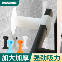 Door suction door stopper free of punch door blocking door blocking door handle anti-high magnetic door touch silicone door stopper fixer