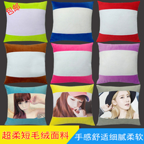 diy heat transfer consumables sublimation short plush blank pillow case pillow pillow warm-up gift pillow customization