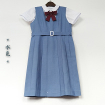 (Spot)why Jun water color lake blue spring and summer sundress JK uniform skirt Japanese honor student