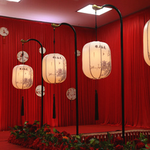 19 new wedding stage arrangement ornaments wedding props wrought iron hook new Chinese wedding waterproof lantern Road introduction