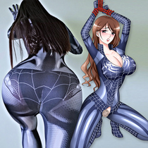 Female Spider-Man Black Tight Clothes Female Open cosplay Suit Siamese Animation Net Red Sex Size Underwear Sex