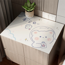 2021 New bedside table mat pvc cloth waterproof anti-scalding table mat cloth dust cover net red light luxury tablecloth