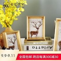 Meike Meijia Xingjia solid wood photo frame golden years American desktop table setting 48 inches (excluding core)