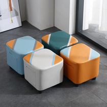 Light luxury small stool home shoe stool Net red door wearing shoes stool tea table low stool technology cloth sofa footrest bench
