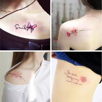 1 set of 30 Korean girl waterproof simulation tattoo stickers lasting flowers English cute sexy ankle stickers