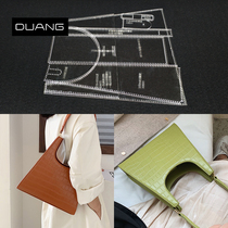 Womens shoulder bag shoulder bag layout drawing diy handmade leather acrylic paper grid sample design template