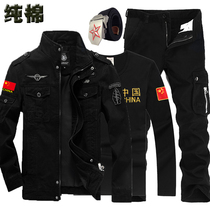  Chinese military uniform military pure cotton autumn and winter training wear-resistant thickened overalls special forces suit men