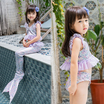 Girls swimsuit baby Summer mermaid tail skirt children Princess girl swimsuit split three-piece set