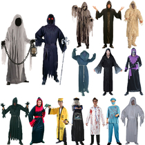 Halloween horror mummy screaming ghost Grim Reaper clothes COS movie black ghost zombie wizard costume
