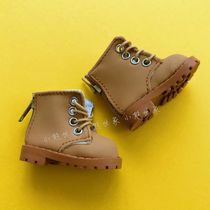 Little Bear Family Studio 20cm baby with black white high waist shoes Brown Martin boots 5cm boots