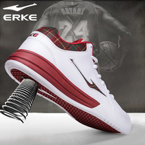 Hongxing Erke basketball shoes mens low-top breathable autumn war boots wear-resistant sneakers venom broken shadow mens shoes sports shoes Red