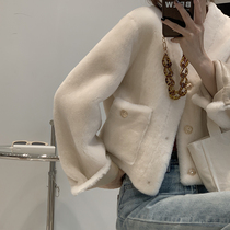 Merino lamb fur one coat female leather short 2021 autumn and winter New Age reduction fur Young