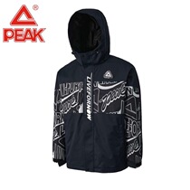 Peak 2022 winter new polar windbreaker mens plus velvet warm hooded windproof sports jacket mens F2224037