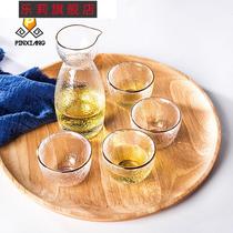 Japanese-style wine bottle set crystal glass white wine peach blossom wine plum wine set warm jug rice wine dispenser