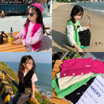 Cream KIDS Girl Knit Waistcoat 2022 Spring New Foreign Air Children Vest Baby Casual Sweaters