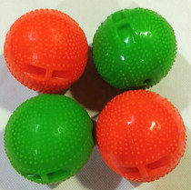 Diameter 6cm silicone soft ball with grain Green Orange soft ball color silk red chiffon 1 5 m