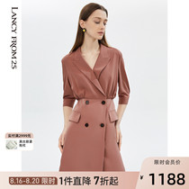 Langzi French vintage commuter casual temperament waist-grazing suit dress womens fall 2022 new skirt
