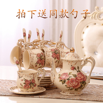 European ceramic coffee cup set Afternoon tea Black tea set Coffee set Water cup Household wedding gift gift