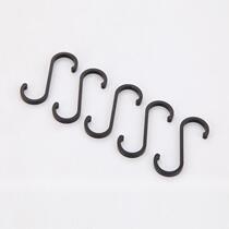 Space Aluminum Solid S-shaped adhesive hook hanger kitchen pendant adhesive hook black hanging Rod Hook single hook multi-function rack S hook