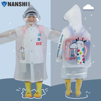 Childrens raincoats boys and girls ponchos primary school rainware transparent belt schoolbags portable out