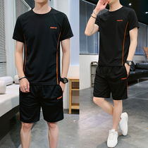 Summer new sport suit men short sleeves shorts speed dry t-shirt for mens summer thin Sport sport casual running suit