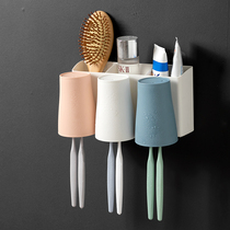 Toothbrushing cup hanging wall-free toothpaste toothbrush shelve toilet dental cup holder wall-style toothbrush holder wall-mounted