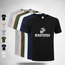 US MARINES new mens mens army fan short-sleeved T-shirt cotton sweat-absorbing breathable marine corps 6 colors