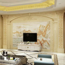 Factory direct TV background wall European living room whole body granite Marble Roman column Double column Roman column