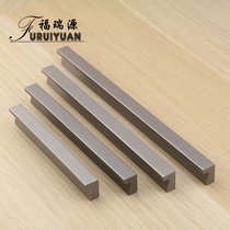 Modern minimalist 7-shaped iron gray space aluminum furniture handle Drawer wardrobe door handle L-shaped straight handle