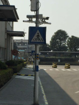  Vehicle overspeed capture instrument Haikang fixed-point radar speedometer Factory road force construction automatic photo