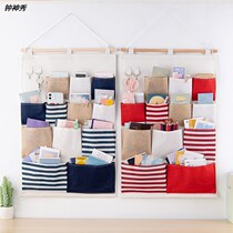 Storage bag door rear storage bag hanging wall hanging wall hanging student dormitory bedroom cloth art storage bag storage bag
