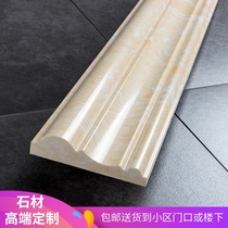 Marble lines all-body Stone Guest restaurant TV background wall frame door set line window set pass border edge