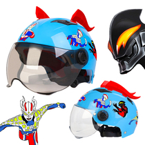 Childrens Helmet Altman Boy Superman Electric Battery Car Child Helmet Female Universal Summer Four Seasons Half Helmet