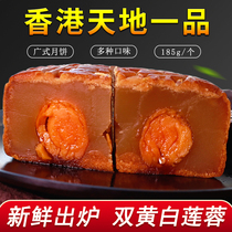 Tiandi Yipin Cantonese salted egg yolk mooncake bulk traditional old-fashioned Guangdong handmade double yellow white lotus rong multi-taste large